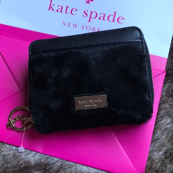 Kate Spade kitty Faux Fur Wallet - Picture 7 of 8